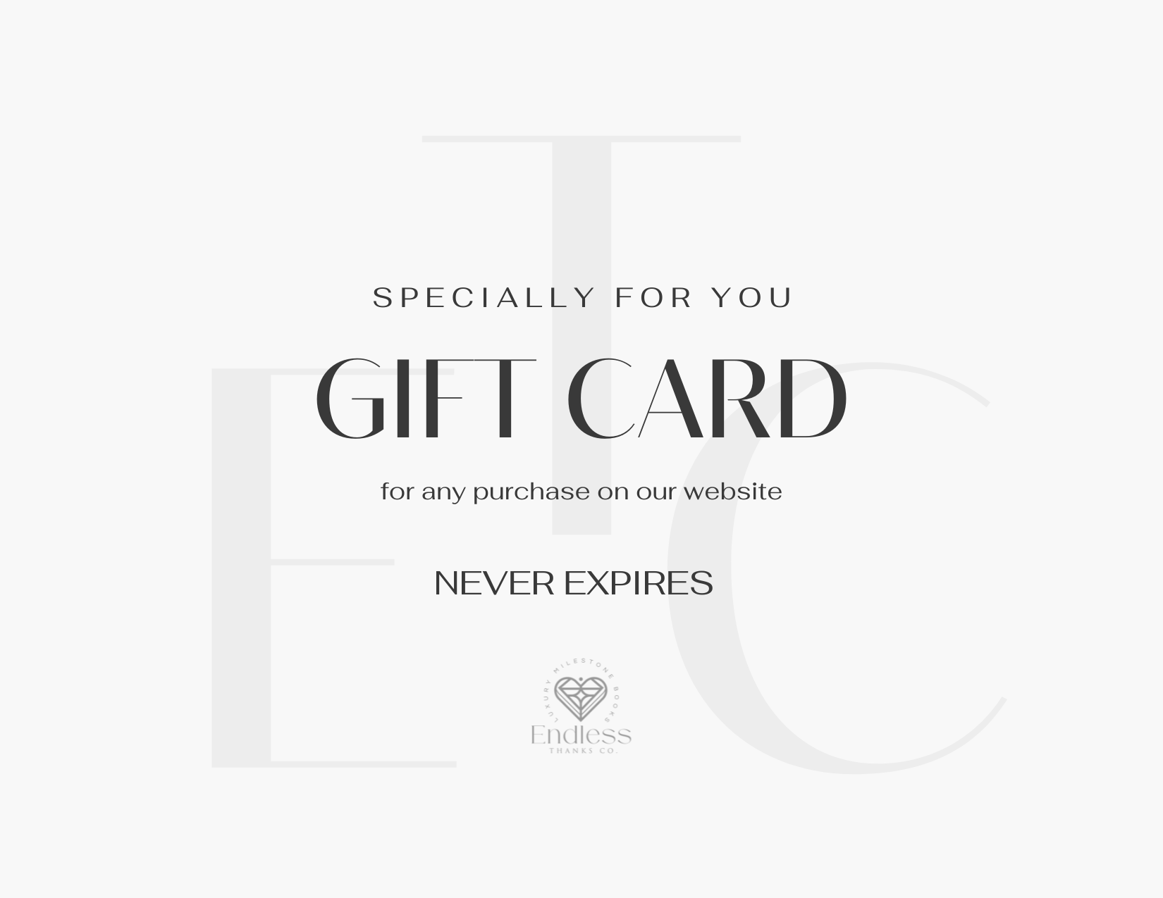 The Endless Thanks Gift Card