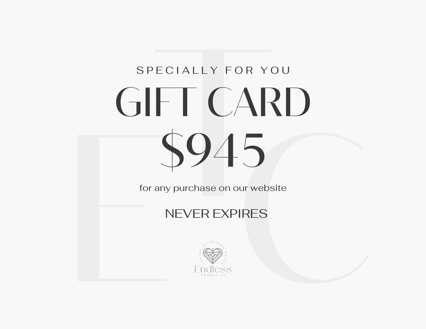 The Endless Thanks Gift Card