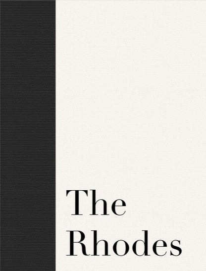 The Rhodes: Elegant black and white notebook with textured cover for stylish note-taking.