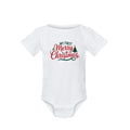 My First Christmas baby onesie in white organic cotton
